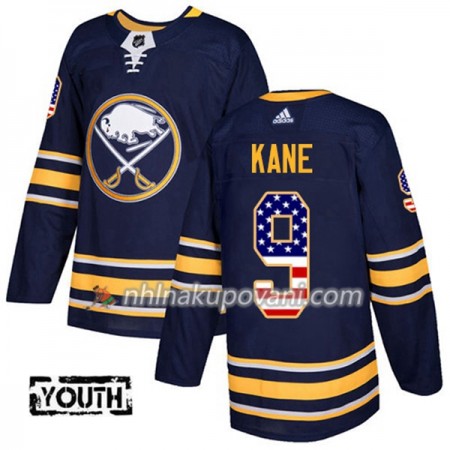 Buffalo Sabres Dresy Evander Kane 9 2017-2018 USA Flag Fashion Modrá Adidas Authentic - Dětské